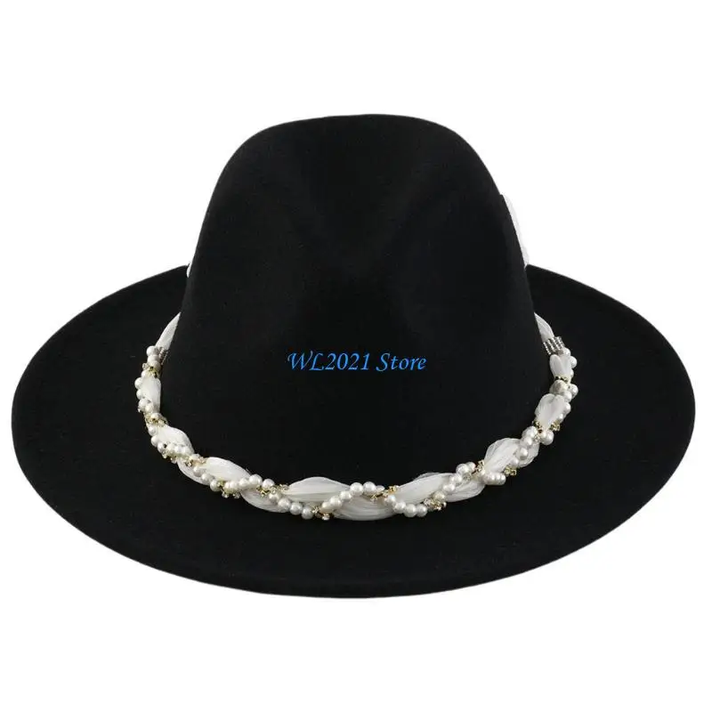 قبعة G5GC مطرزة بأحجار الراين للنساء، إكسسوارات خوذة أنيقة للحفلات التنكرية، قبعة لؤلؤية أنيقة #3