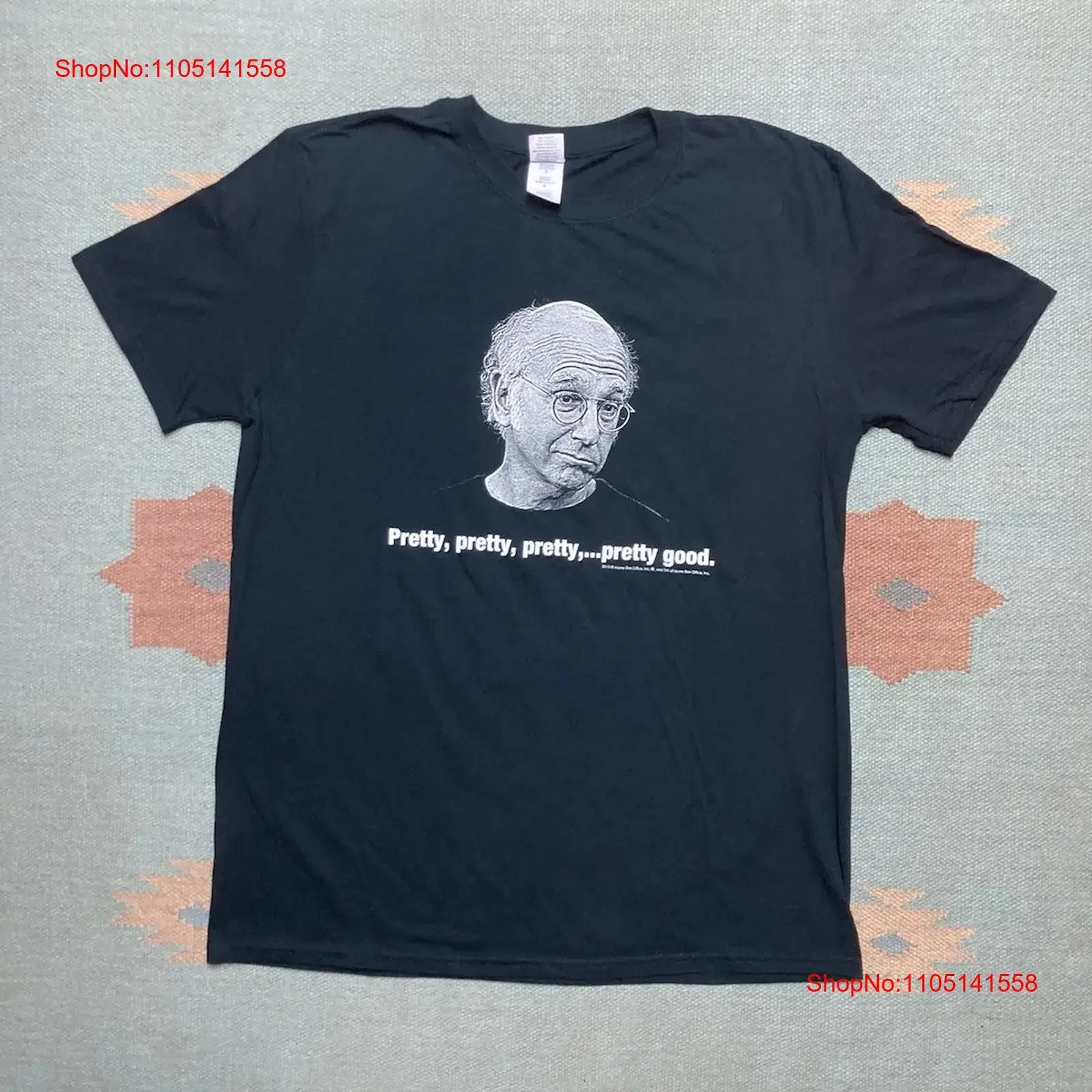 كبح حماسك تي شيرت 2010 جيد جدًا لاري ديفيد HBO ترويجي كبير عتيق مغسول ناعم ملابس الشارع الشهير للجنسين قليلاً