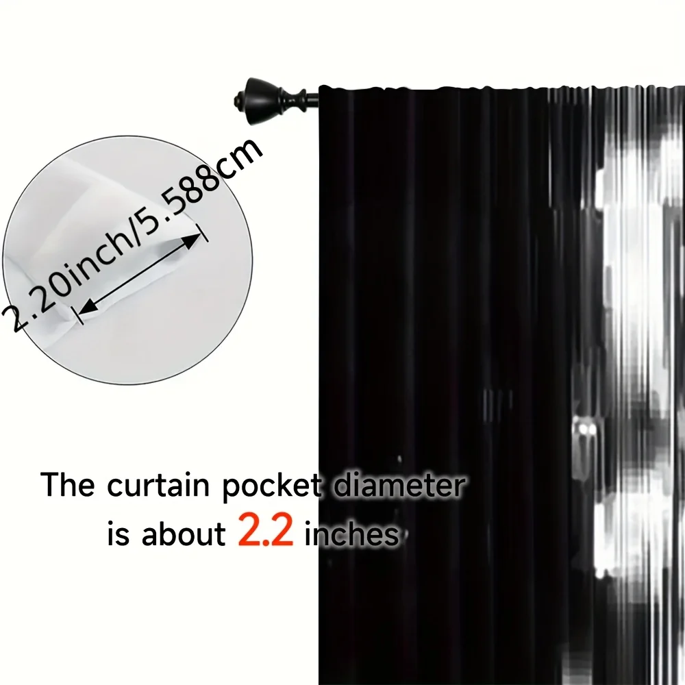 Modern Abstract Vertical Ink Stroke Curtain 2 Pack, Black White Gradient Stripe Print Drapes for Minimalist Bedroom Living Room