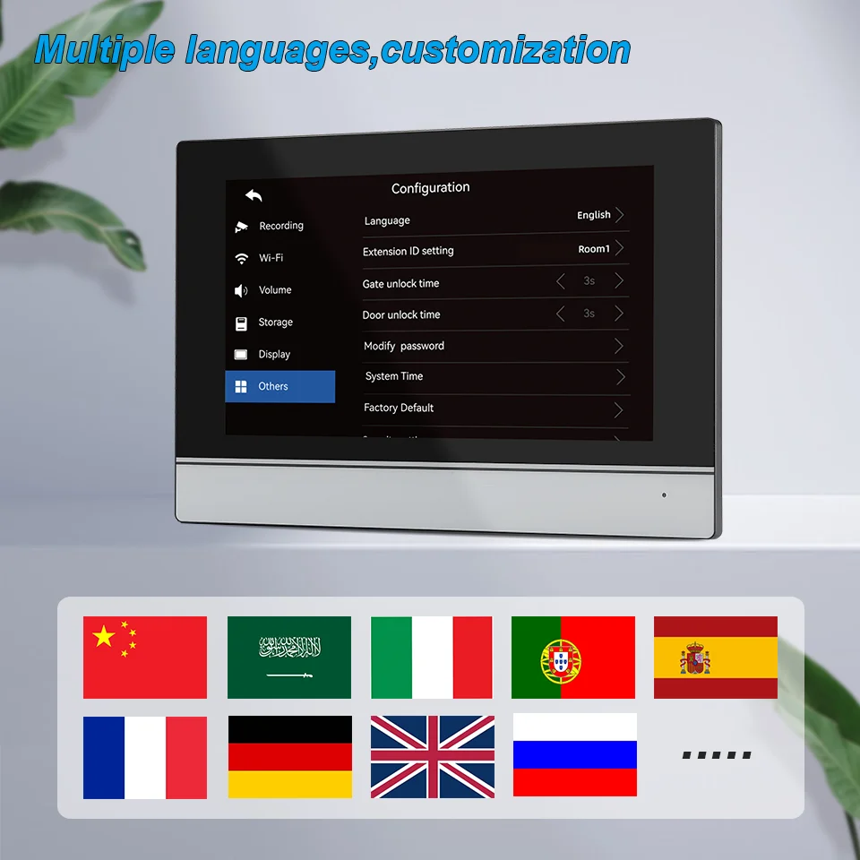 Dispositivi di sicurezza per videocitofono IP intelligenti con supporto per visione notturna Sistema citofonico per registrazione scheda di memoria Telecamera 1080P