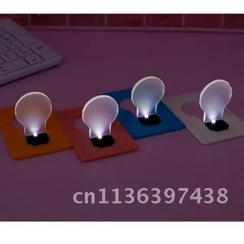 Karten form tragbares Nachtlicht ultra dünne kreative Karte Licht LED Energie spar lampe Batterie Brieftasche Tasche Schlafzimmer Lampe