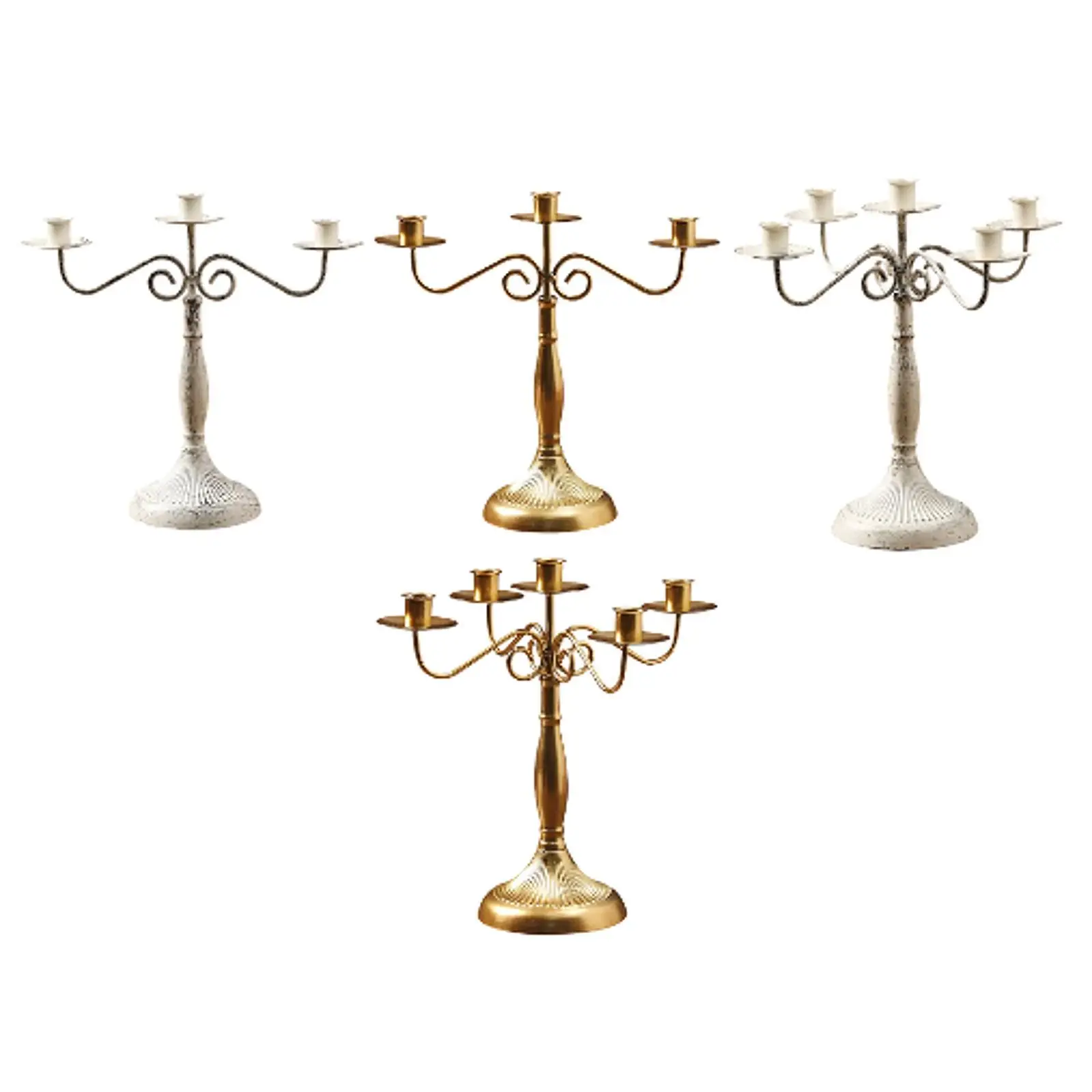Candlestick Holder Centerpiece Dinner Candelabrum Multi Arm Candelabra for Anniversary Kitchen Counter Church Farmhouse New Year