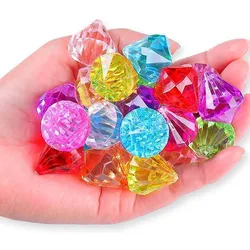 20Pcs Party Bag Fillers Pirate Treasure Gems Diamond Jewelry Birthday Gifts For Kids Boys Girls  Kinder Surprise Toys