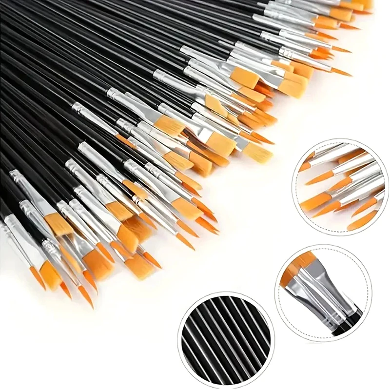 ✰✪25+25pcs Painting Brushes For Painting Handcraft Arts And Craft For Artistic Multifunction Hook Line Painting Equipment