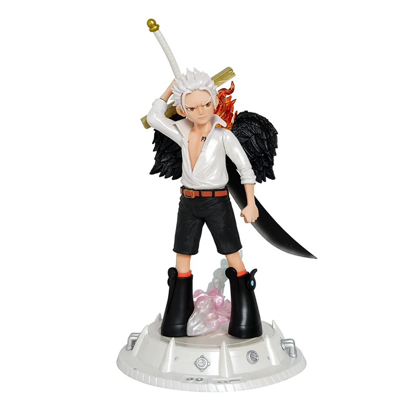 Figura de Anime de una pieza Seraphim Dracule Mihawk, figuras de acción de colección de PVC, modelo de muñeca, adorno de escritorio, juguete para regalo de 28cm