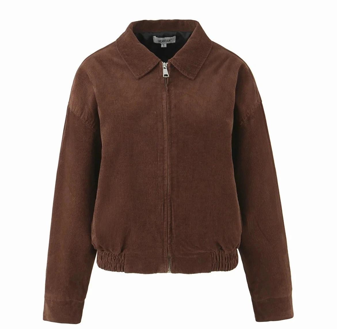 

Американская женская куртка в стиле ретро, свободная длина до плеч, вельветовый открытый кардиган, пальто, осенний карамельный цвет, уличный стиль