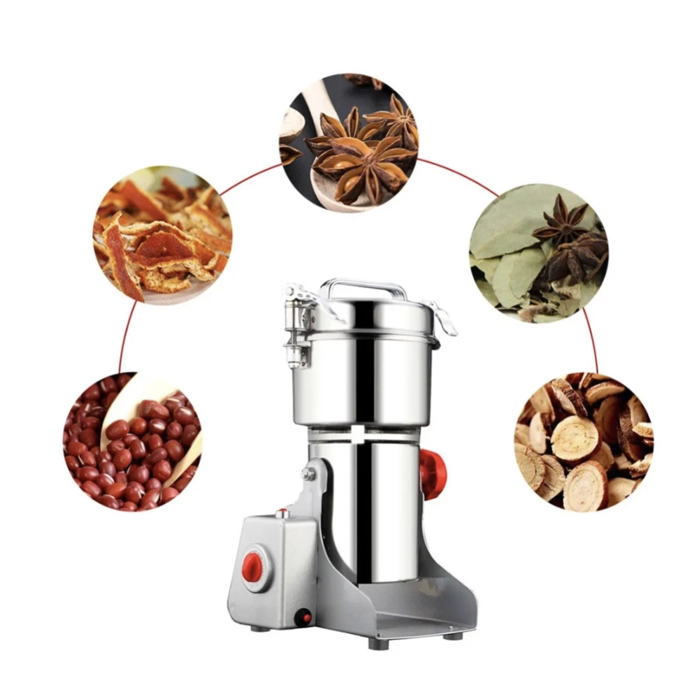 

Multifunction Swing Type 2000g Portable Grinder Herb Flood Flour Pulverizer Food Mill Grinding Machine 36000r/min Top Quality Db