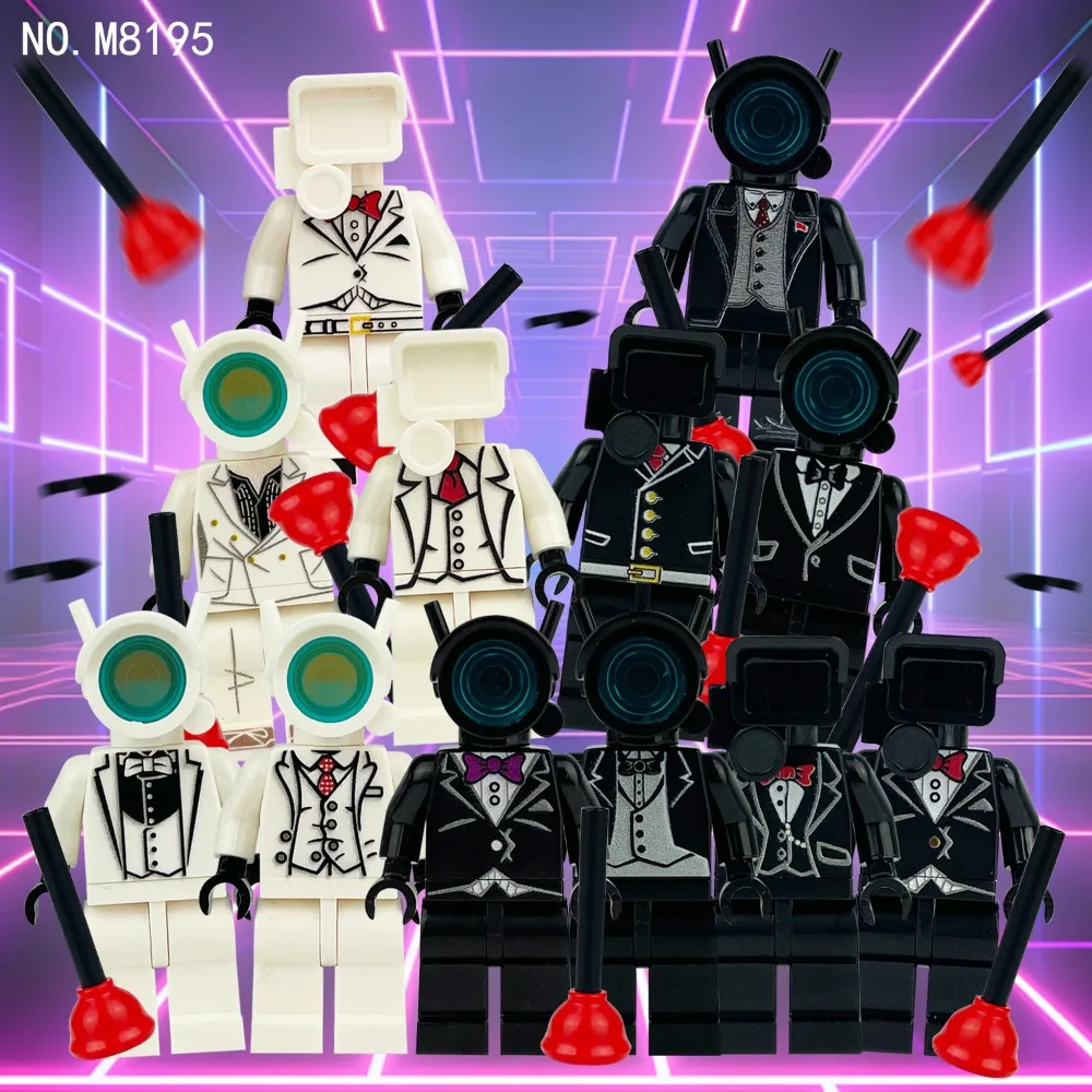 Pak monitor pop toilet wapen accessoires kindermontage Figuren Monteren Speelgoed Creeper voor Kinderen Educatief Speelgoed