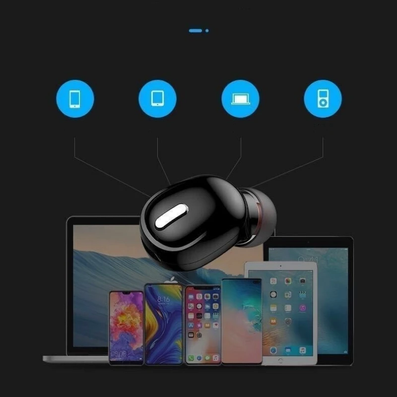 سماعة بلوتوث لاسلكية صغيرة-متوافقة بكلتا الأذنين العالمي الذكي الحد من الضوضاء لباد آيفون سامسونج الرياضة الترفيه