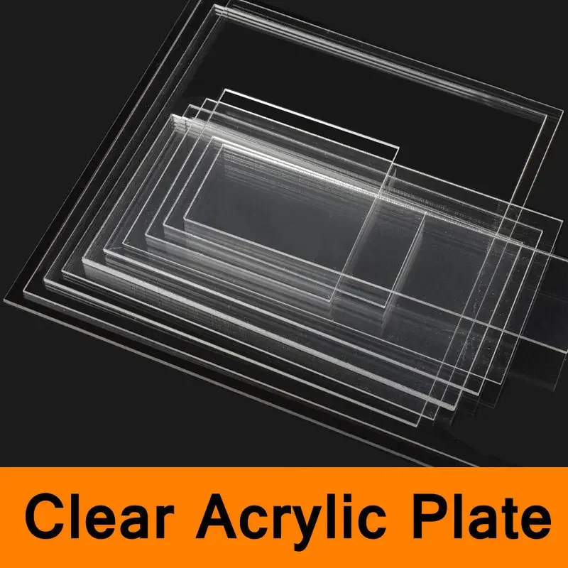 Clear Acrylic Perspex Sheet PU Plastic Panel Transparent Sawn Cut Panels Shatter Resistant Clay Pottery Sculpture Tool Workbench