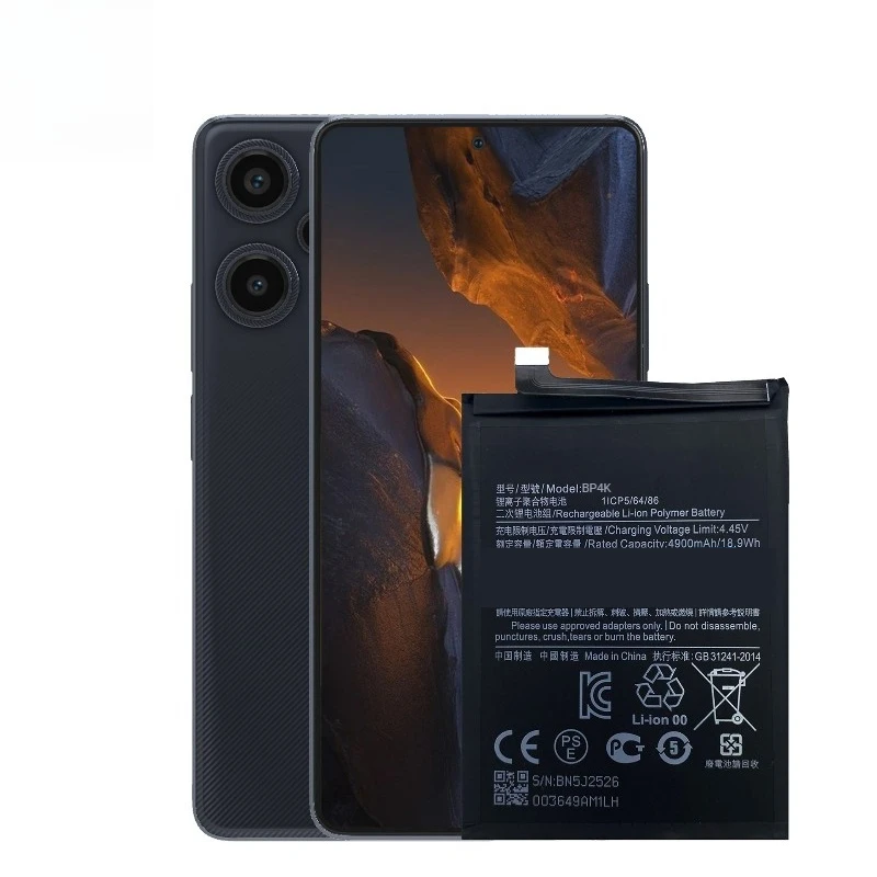 جديد BP4K لـ Xiaomi Poco X5 Pro 5G لـ Redmi Note 12 Pro/Poco F5 /Note 12 Turbo بطارية الهاتف المحمول 5000mAh + أدوات