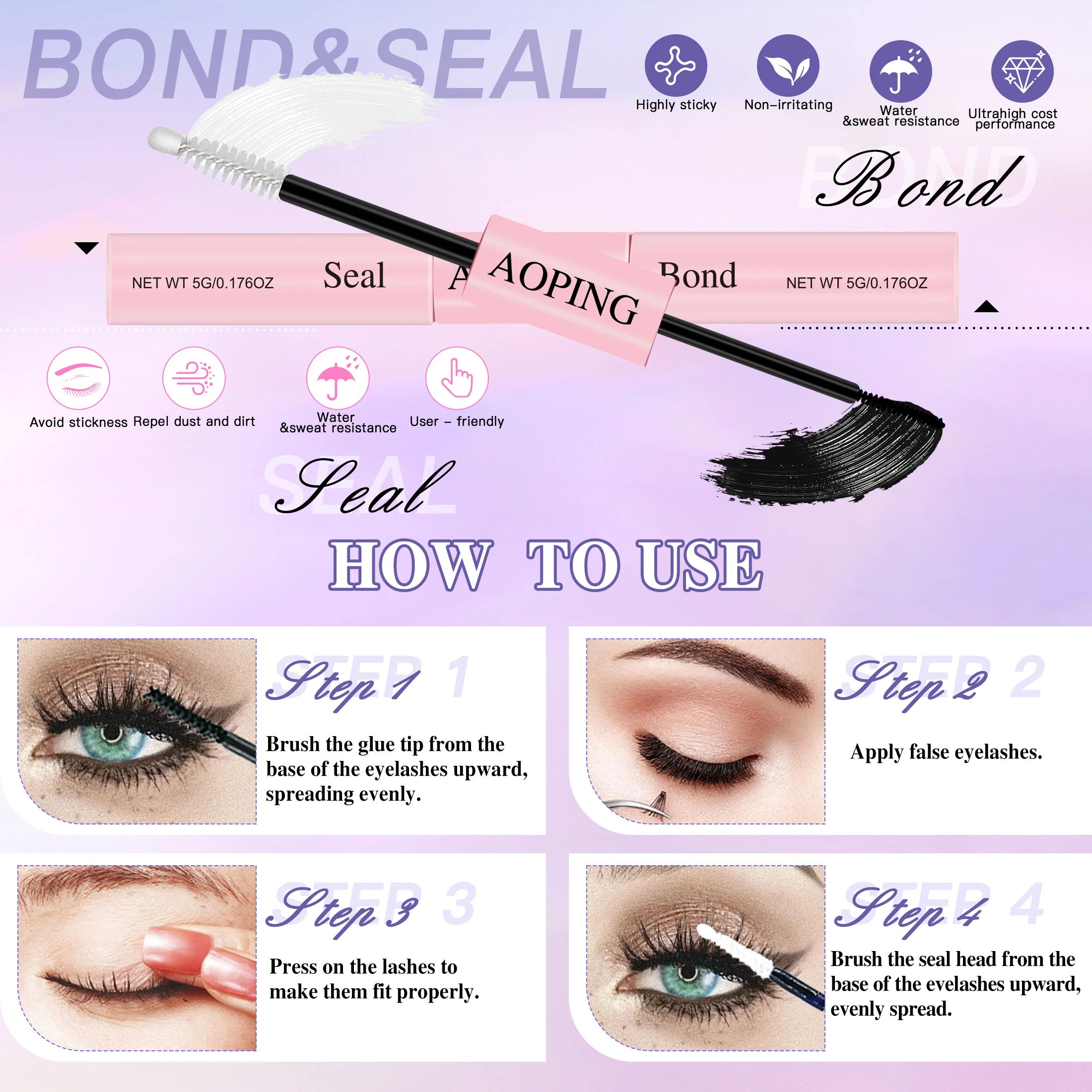 560 Clusters of Segmented DIY False Eyelashes, equipped with a full set of eyelash application tools, suitable for all styles