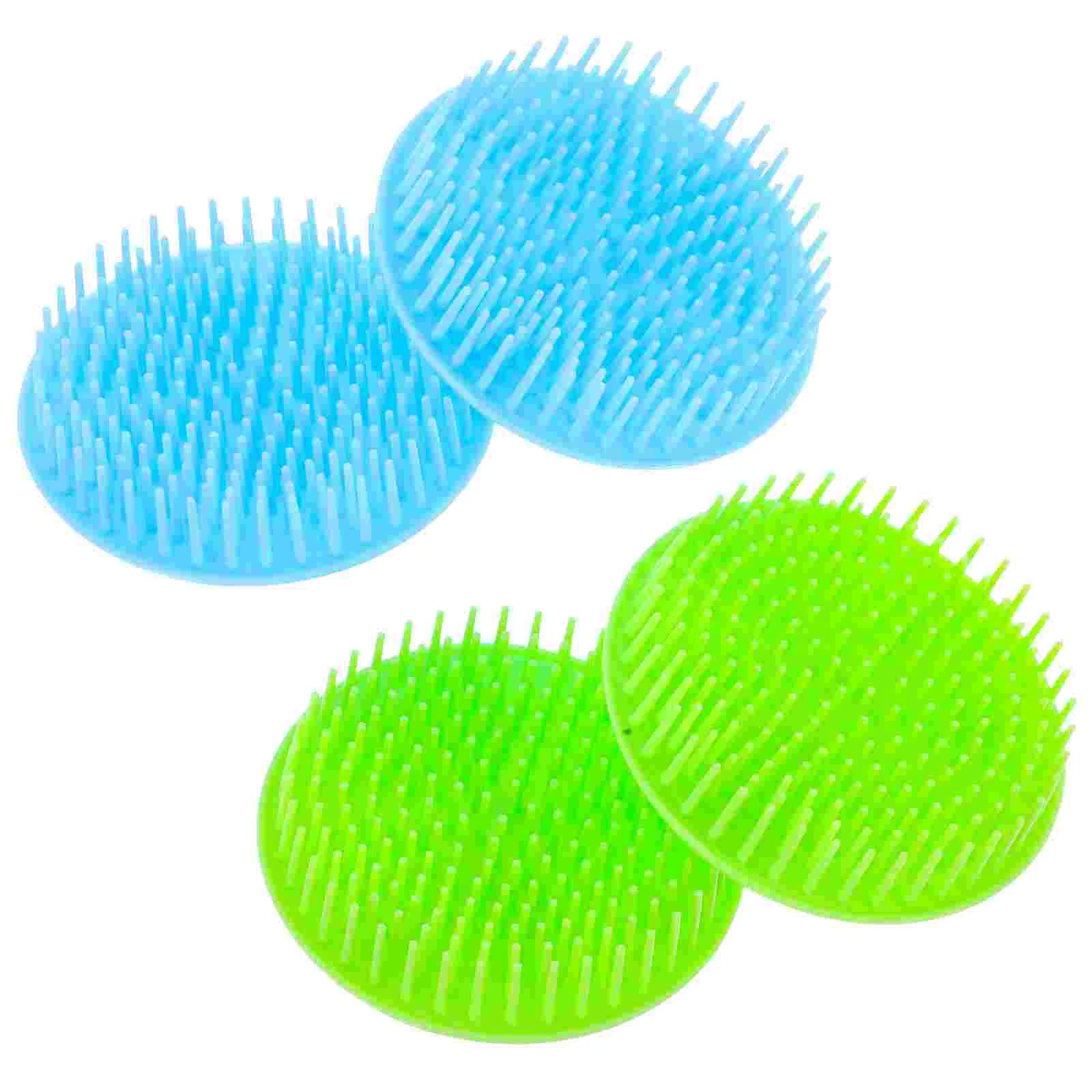 

4 Pcs Scalp Massaging Comb Shampoo Head Dandruff Cleaning Brush Hairbrush Massager