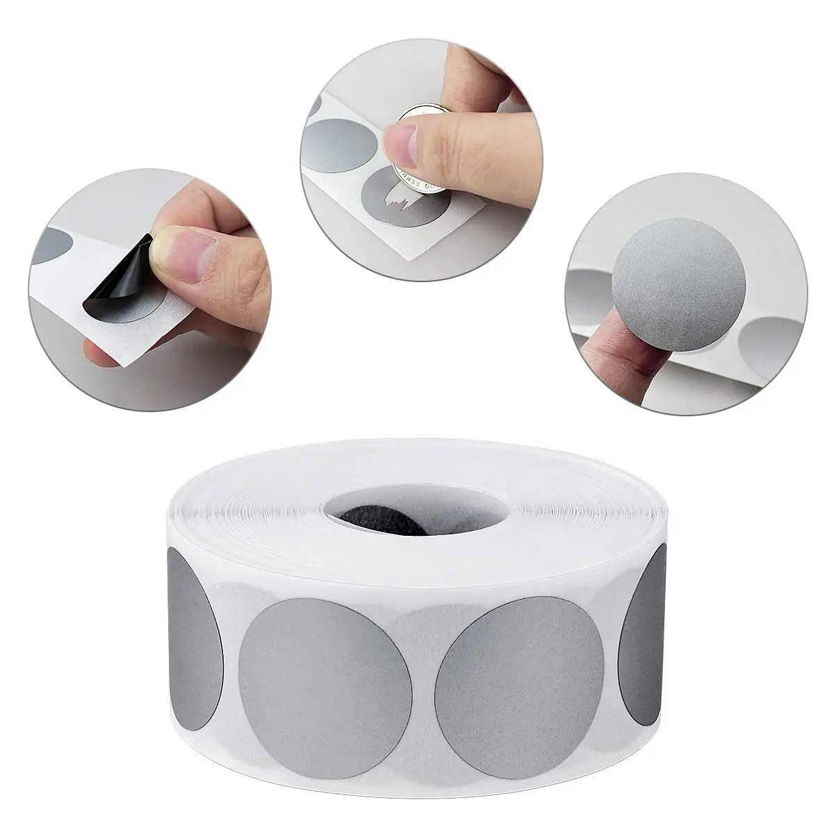 Handgefertigte leere Etiketten aus Kraftpapier, rund, zum Rubbeln, Rubbelaufkleber, Silber, Gold, selbstklebend, DIY-Versiegelung, Geschenkpaket, Umschlagwerkzeug – Detail 12