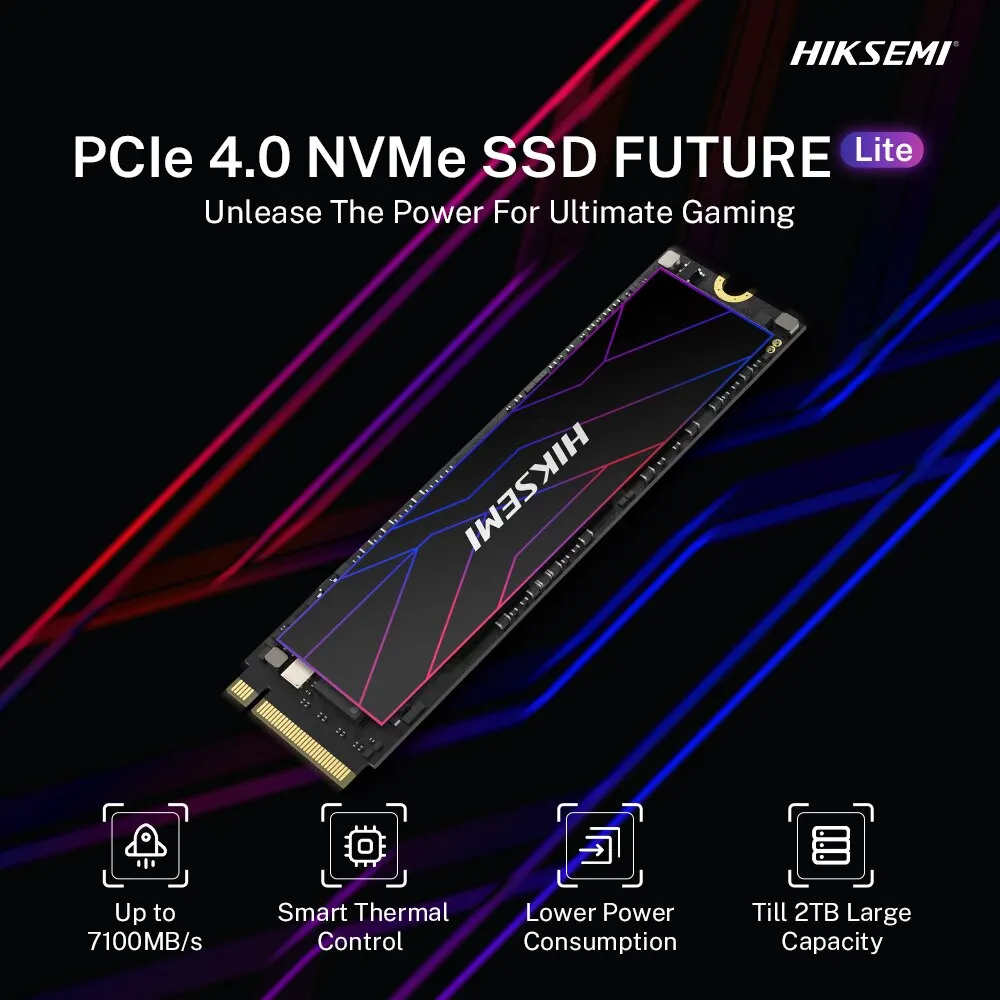 HIKSEMI Disco de estado sólido interno, Desktop Drive para desktop PS5, SSD de 7100 Mbps, 1TB, 2TB, 4TB, SSD M2, NVMe, PCIe 4.0, X4, M.2, 2280