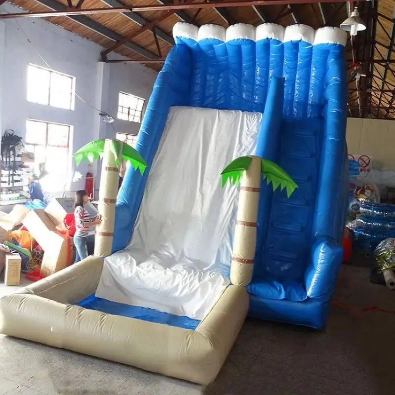 Commercial PVC Water Slide, Inflatable Model, Inflatable Water Slide with a Funny Pool