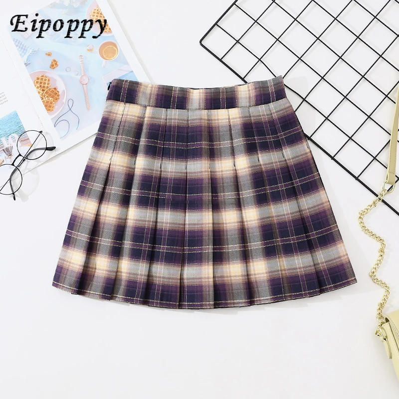 Rokken Dames Hoge taille gepluide ROK Harajuku Preppy Stijl vrokken MINI MODULE chique Dame meisjes dans korte ROK