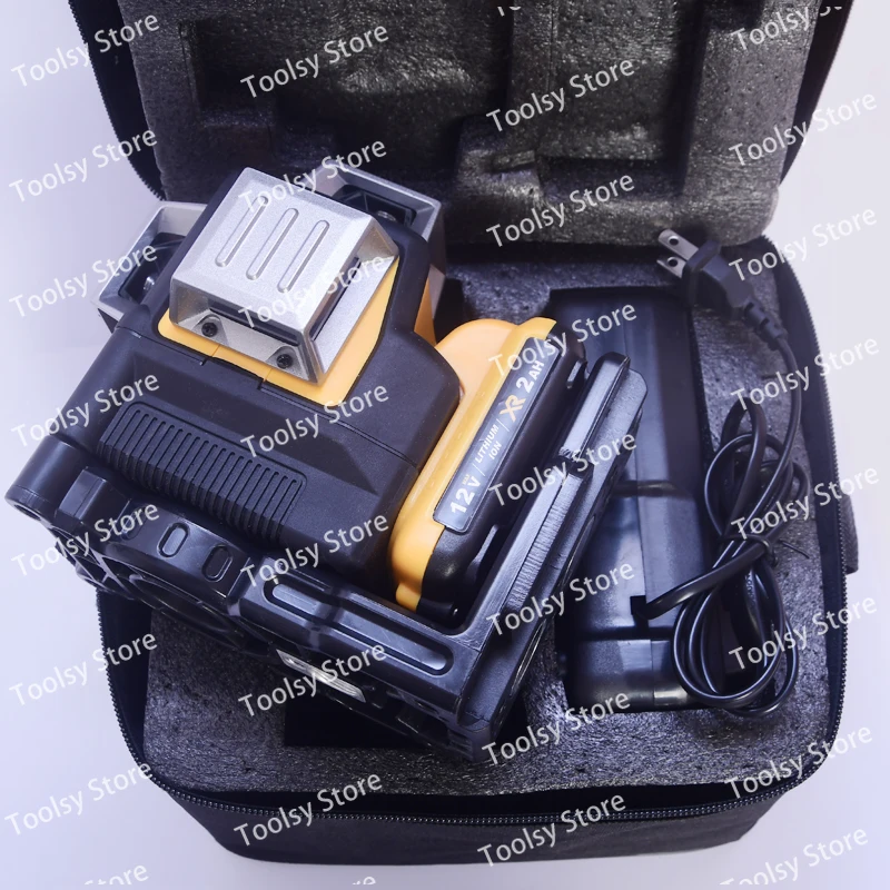 مستوى الليزر 12 فولت 1:1 DW089LG التسوية الذاتية 12 سلك 3X360 الضوء الأخضر داخلي وخارجي