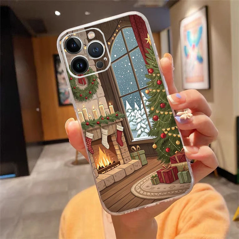 

Phone Case For iphone 17 Pro Max 17 Air 16 15 14 13 Pro Max 15 16 Pro 15Plus Christmas Art