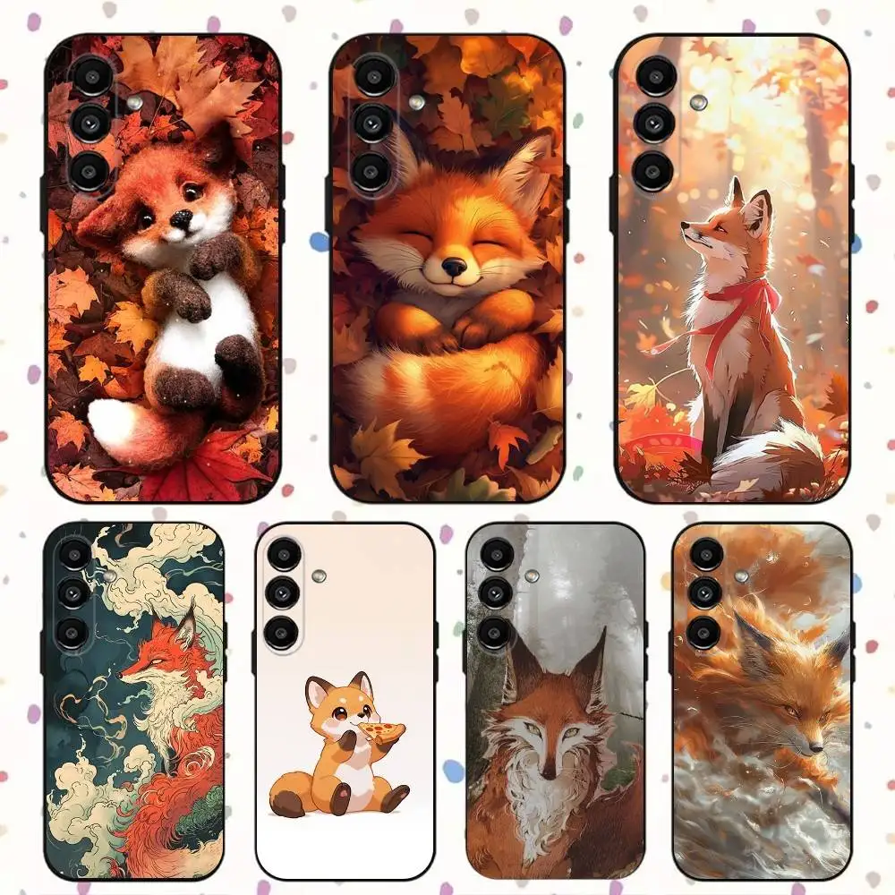 

Foxes ANIMALS Phone Case For Samsung S24,S21,S22,S23,S30,Ultra,S20,Plus,Fe,Lite,Note,10,9,5G Black Soft Cover