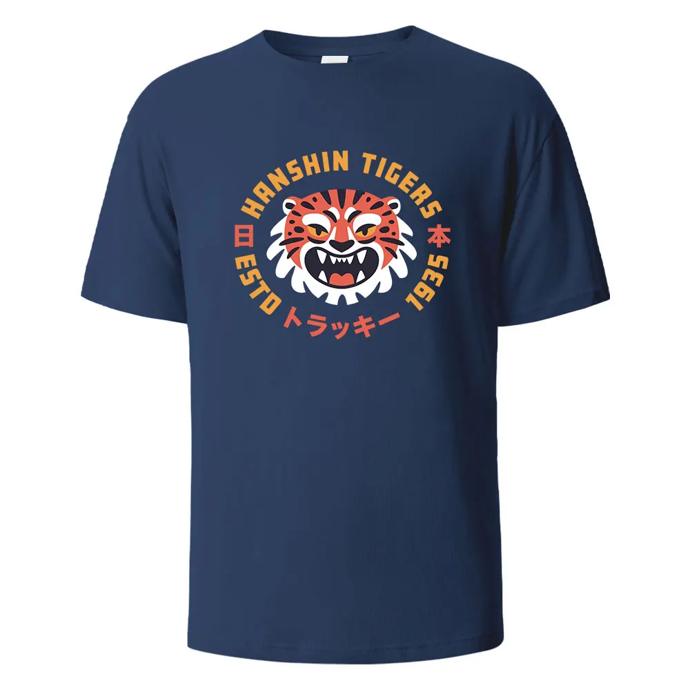 Männer Grafik T-shirts Japan Tiger Lustige Gedruckt Streetwear Tops Für Männer Reine Baumwolle Bequeme Oansatz Oversize Männer Kleidung