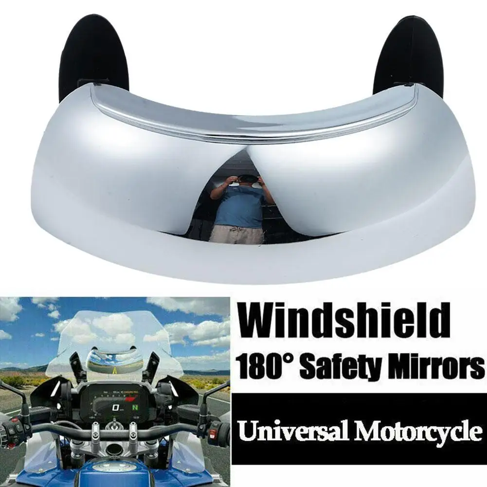 New Motorcycle Windscreen 180+ Degree Blind Spot Mirror Wide Angle Rearview Mirrors Small Rear View Mirror For BMW Yamaha