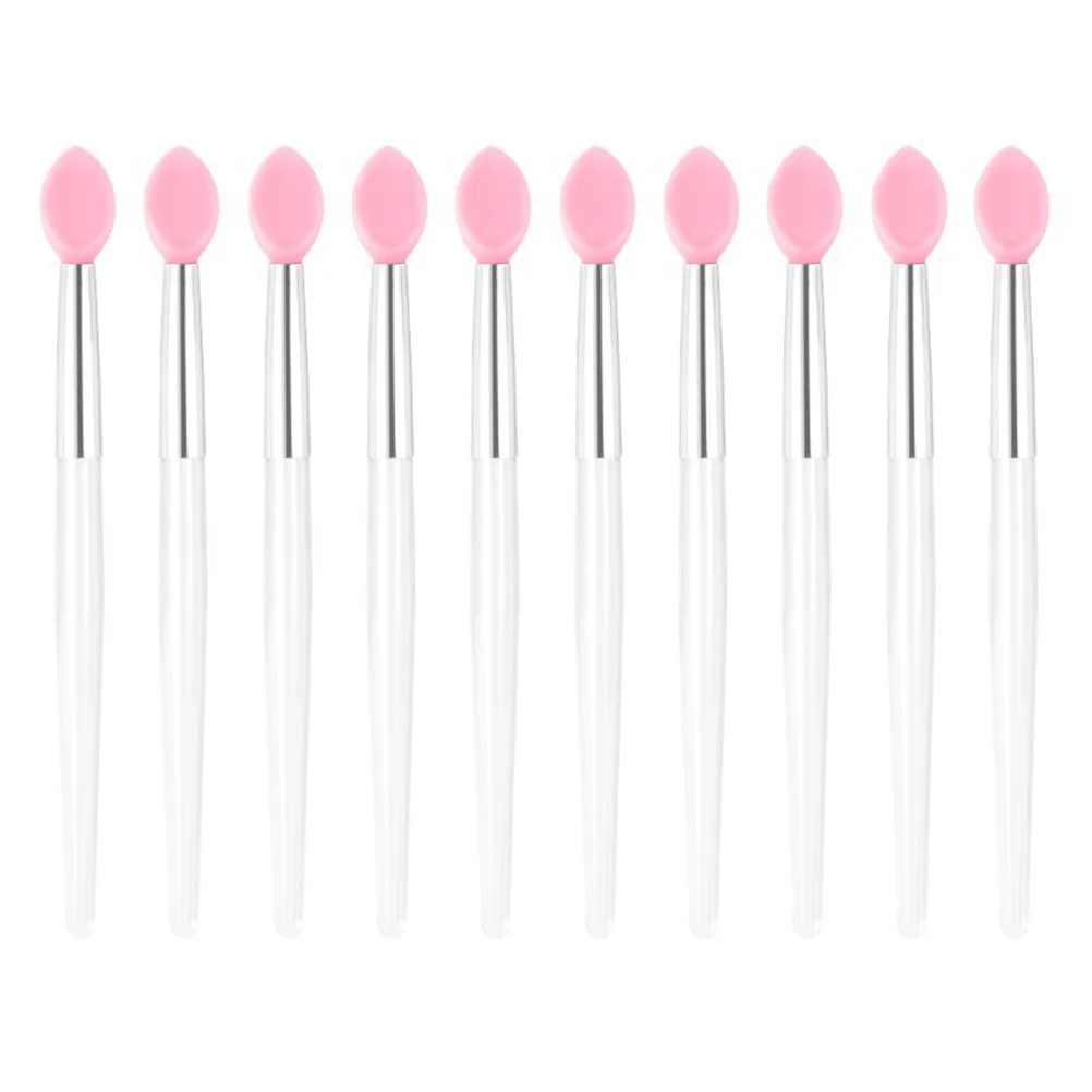 Strumento per il trucco dell'applicatore del pennello per labbra in silicone da 10 pezzi per la fodera della maschera lucida del rossetto Applicazione di pulizia rapida adatta nella borsa del portafoglio