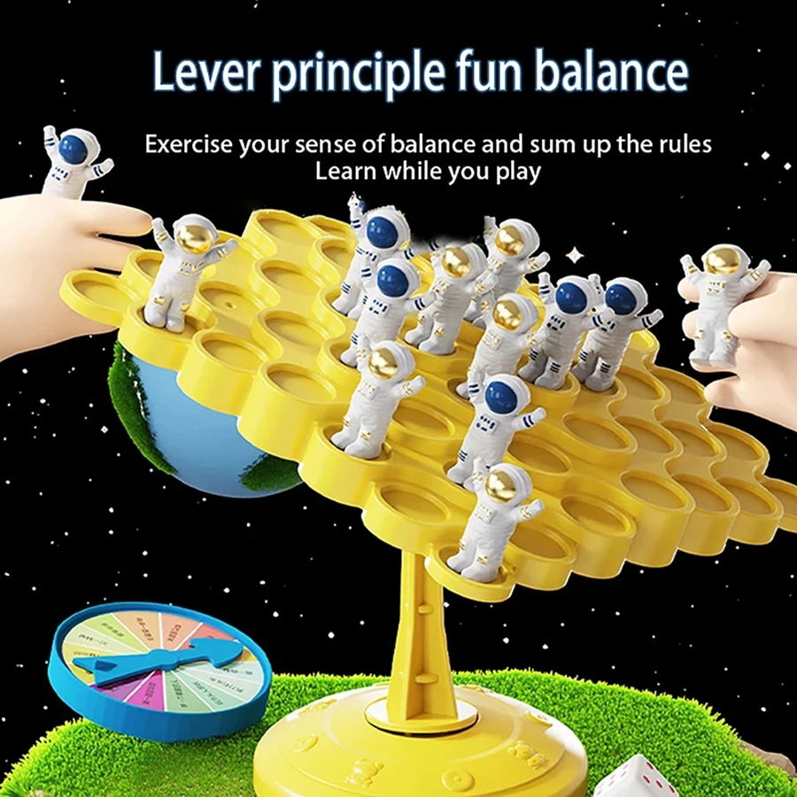 Spaceman Balance Tree Toy para Crianças, Educacional Montessori Matemática Brinquedos, Equilibrar Board, Parent-Child Interaction Table Games