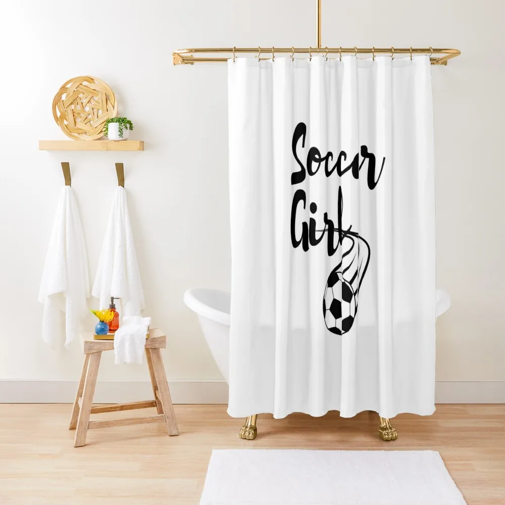 

Soccer Girl / soccer lover Shower Curtain Bathroom And Shower Cute Shower Curtain