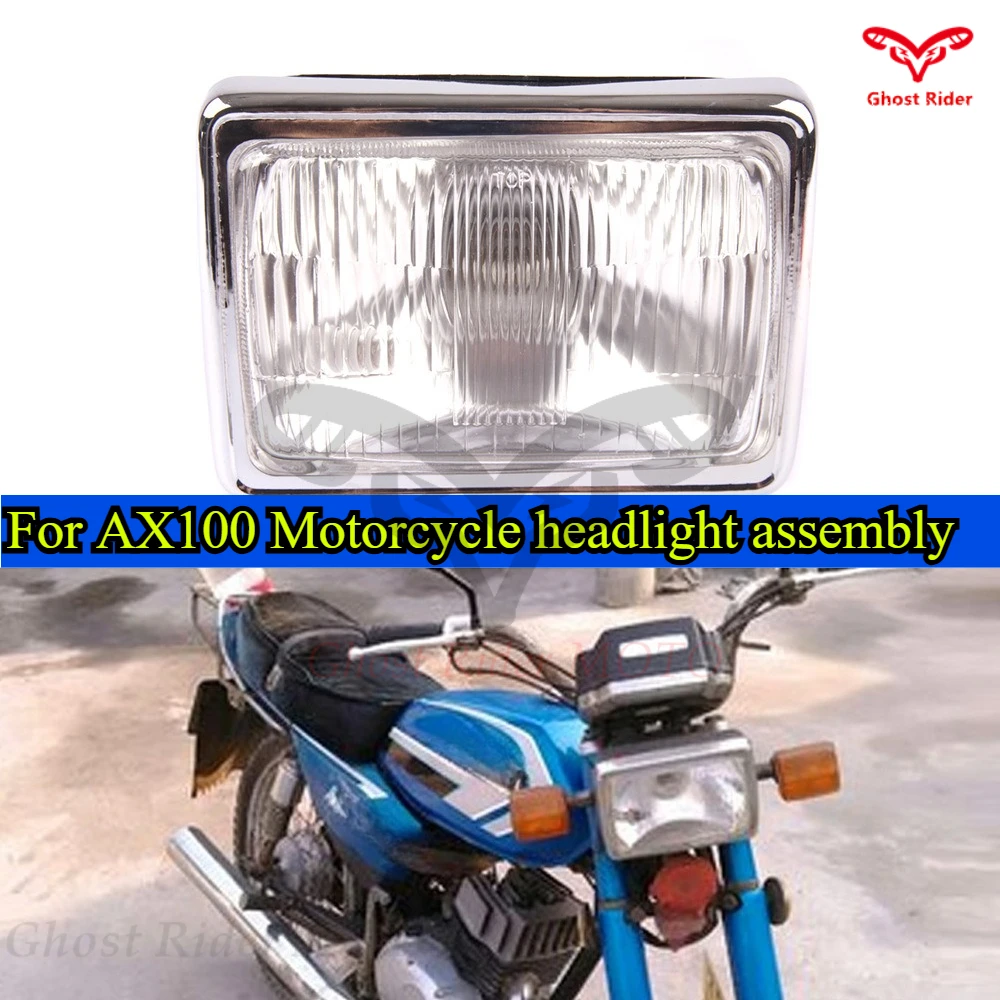 Accesorios para motocicleta, conjunto de faros para AX100, calidad original, conjunto de faros con bombilla de 12V, faro para motocicleta