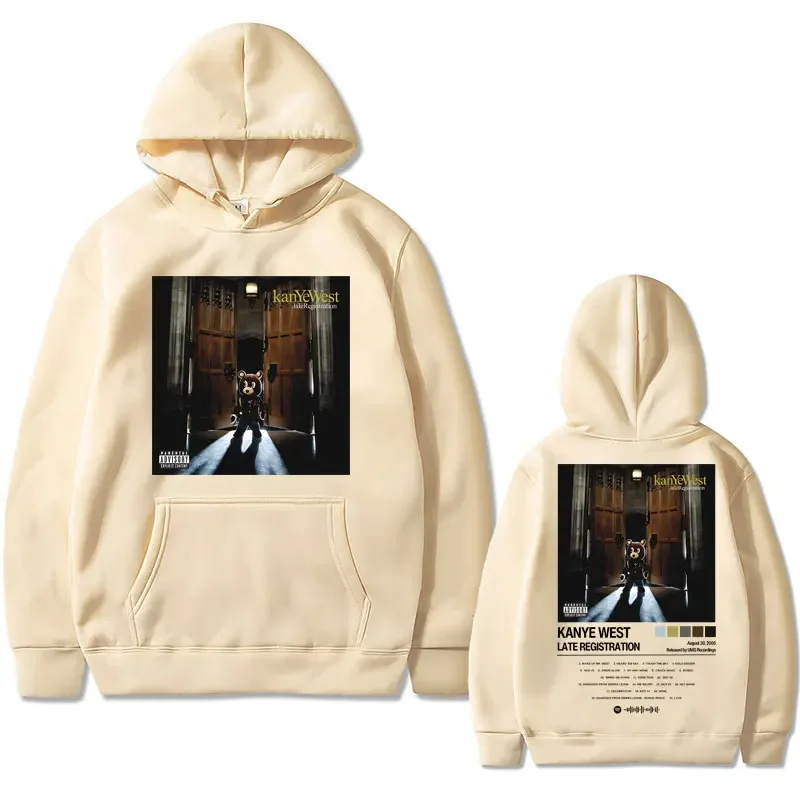 Rapper Kanye West Late Registration Album Cover Print Hoodie Male