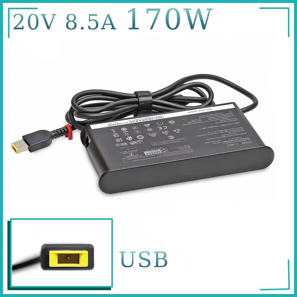 ForLenovo ThinkPad LaptopPower Adapter 170W 20V 8.5A USB Charger for P1 P50 P51 P52 P53 P70 P73 W540 W541 T540P Yoga 15 45N0487