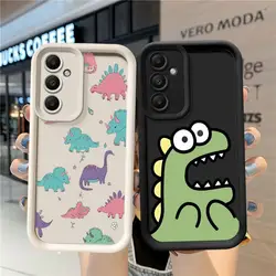 Cute Cartoon Dinosaur Pattern Phone Case for Samsung Galaxy A22 A23 A24 A12 A13 A14 A32 A33 A34 4G 5G Soft Soft Silicone Funda