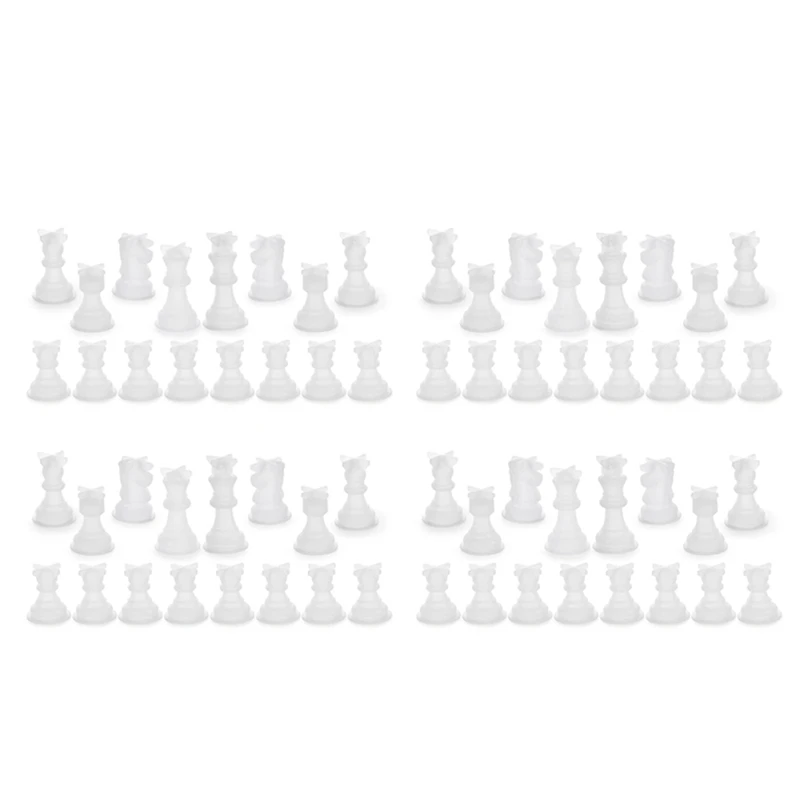 

4X Chess Mold For Resin Silicone Chess Resin Mold Chess Crystal Epoxy Casting Molds For DIY Crafts Making Birthday Gift