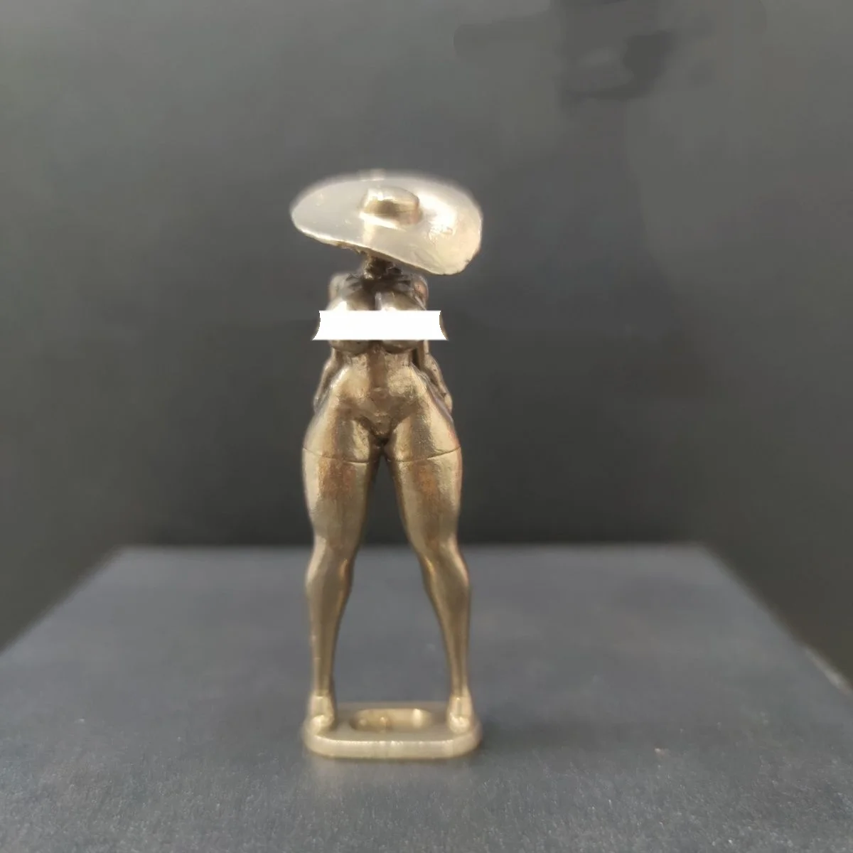 

​​7cm Solid Brass Motivation Muse Sculpture - Nude Female Art Decor Vintage Desk Collector's Piece for Home Office​​