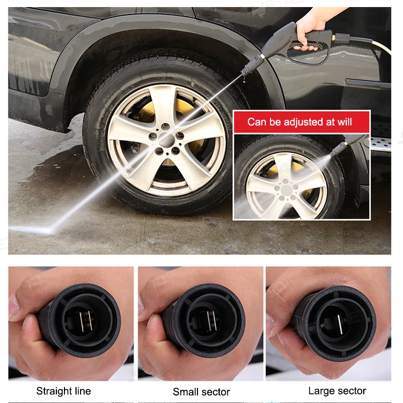 SEAMETAL High Pressure Car Wash Water Gun Swivel Adjustable Nozzle Car Detailing Washing Foam Sprayer Trigger Handle Washer Gun