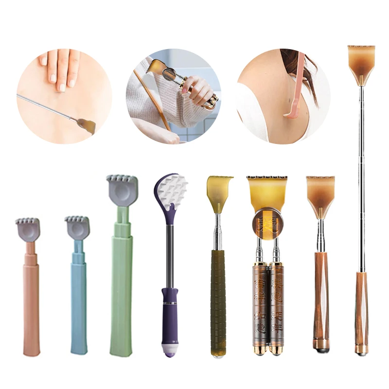 

1Pcs Single/Double Tube Foldable Grab Back Artifact Scalable Back Scratcher Back Massage Claws Body Anti Itch Massage Tool