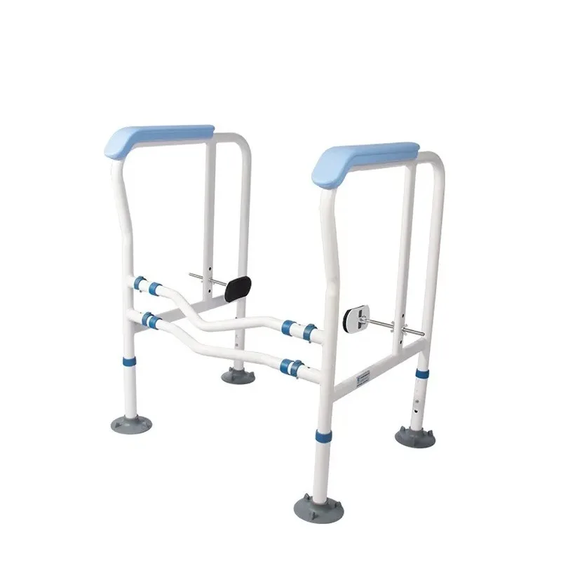 Toilet Handrail For Elderly Safety Folding Grab Bar With Non Slip Belt Suction Cup Foot Pedal No Punching Accessible Bathroom