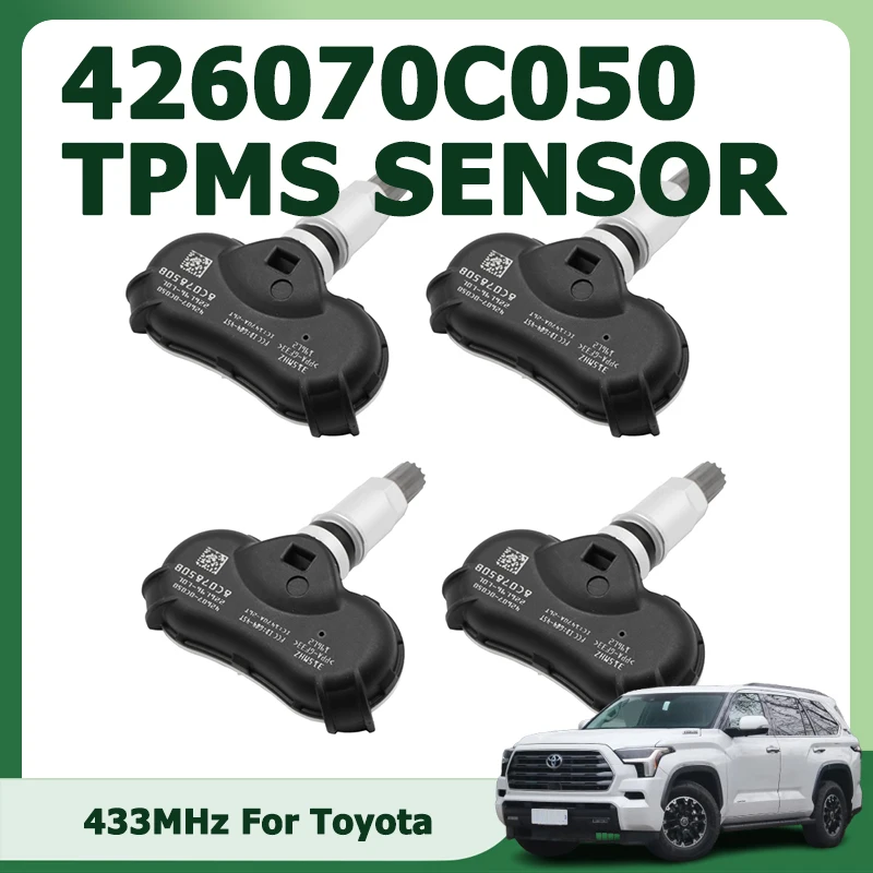 4pcs 315MHz TPMS Sensors 426070C050 42607-0C050 For Toyota Sequoia Sienta Sienna Tundra Car Tire Pressure Monitoring Systems