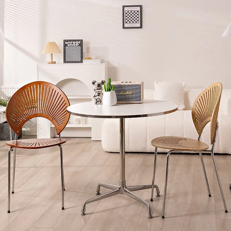 Small round table walnut negotiation small apartment household solid wood round dining table balcony table