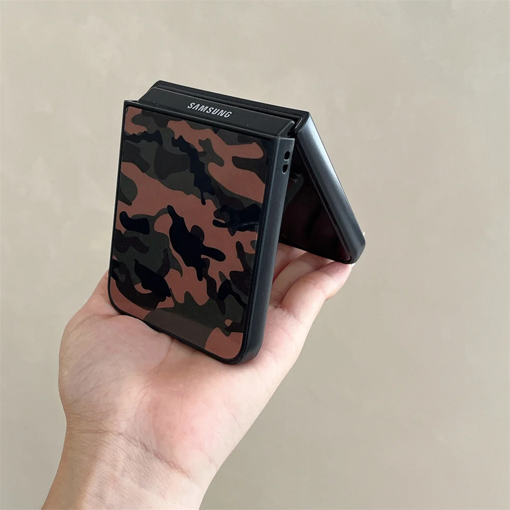 الفاخرة الملونة التمويه نمط قضية الهاتف لسامسونج Z فليب أضعاف 7 6 5 4 3 ZFold7 ZFlip7 للصدمات الوفير الغطاء الواقي