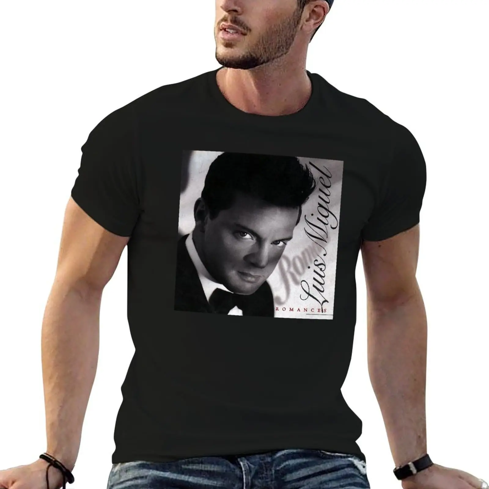 Camiseta Luis Miguel Album Romance, camiseta informal para hombre, camisetas gráficas para hombre, camiseta esencial