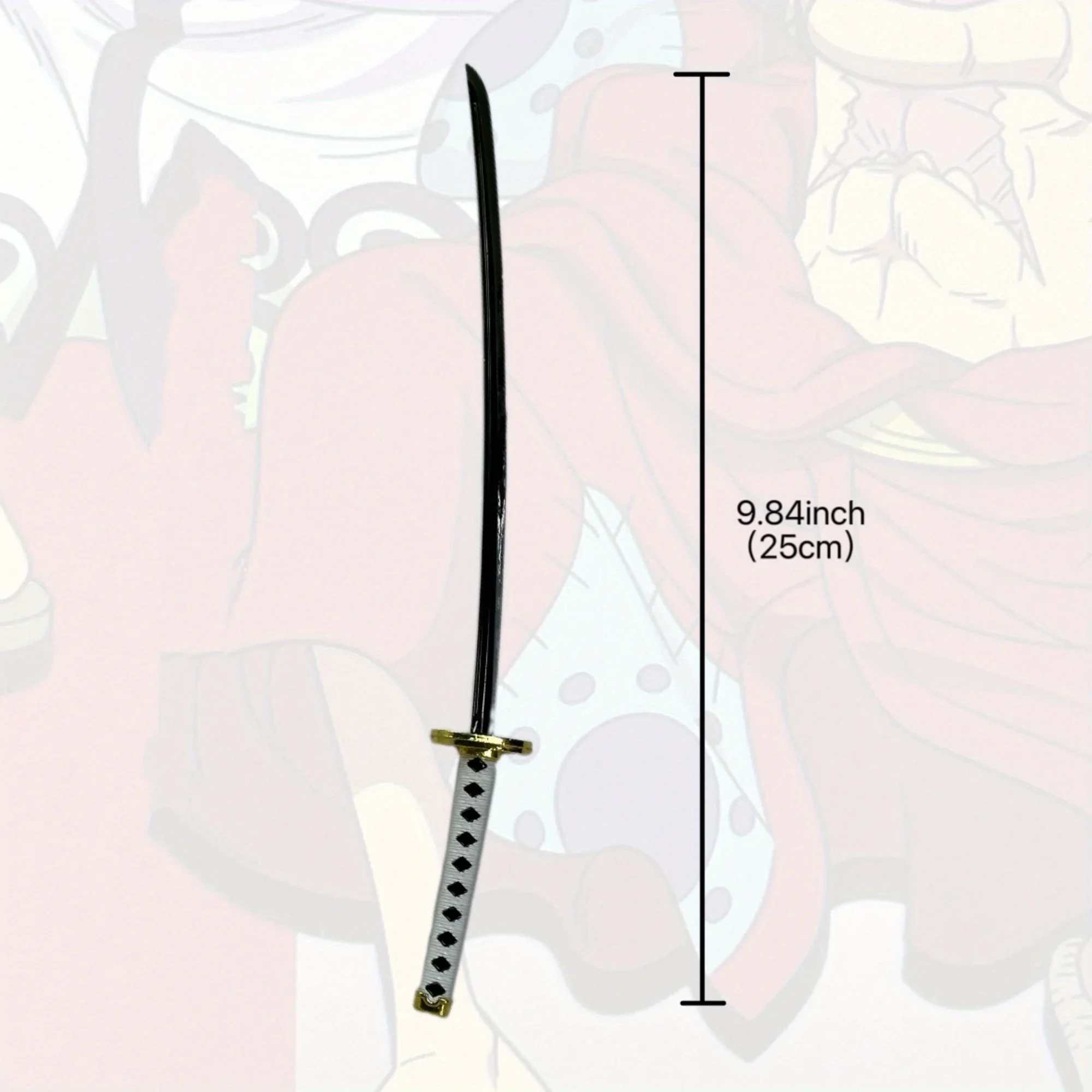 9.8 inch Roronoa Zoro Metalen Katana Zwaard Originele Samurai Sabel Japanse Katana Sabel Ninja Mes Cosplay Accessoires Prop Speelgoed