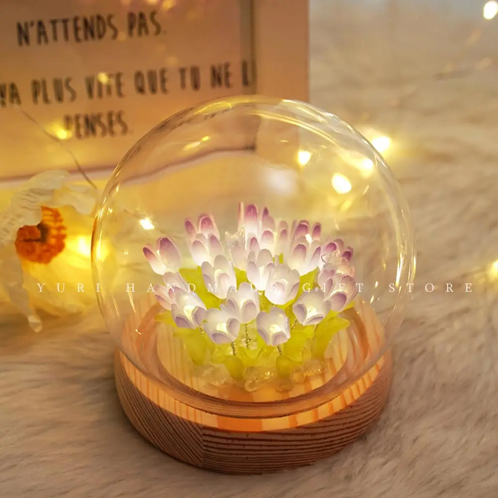 Tulip Night Light Handmade DIY Materials Home Decoration Bedroom Ornaments Girl Friend Family Birthday Gift Wedding Proposal