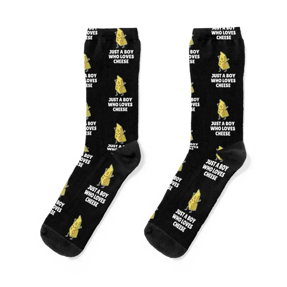 

Just A Boy Who Loves Cheese Socks hiking luxury cartoon Christmas Socks Ladies Men's