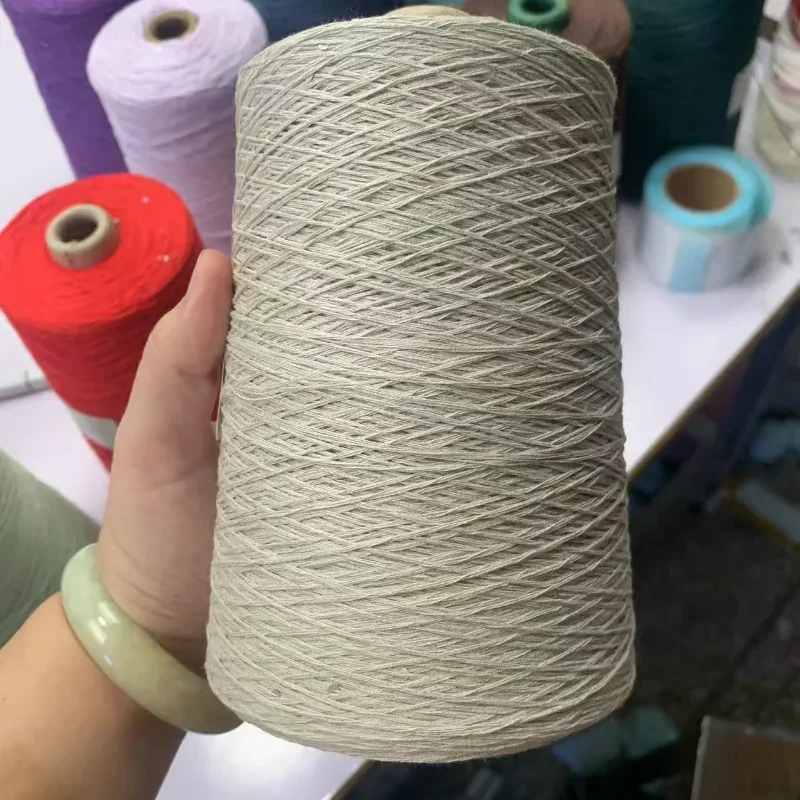 

Number 6 Coarse Fine Crochet Thread Sequin silk linen lace thread with Pearl Beads DIY Scarf Sweater Knitting