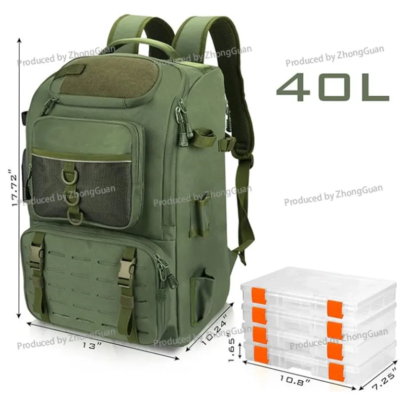 Outdoor Fishing Backpack Foldable Multifunctional Large Capacity Fishing Line Fishing Backpack