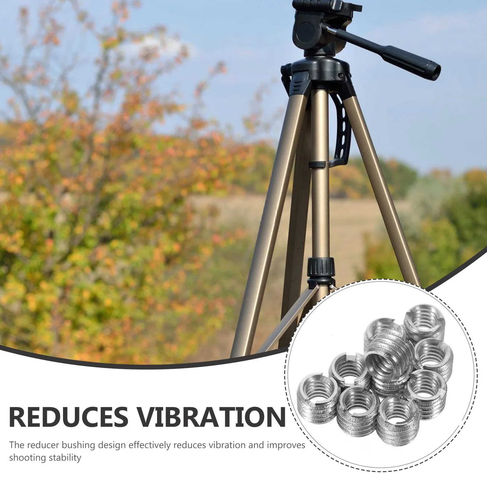 

10pcs 3/8 To 1/4 Tripod Screw For Microphone Stand Mount Camera Accessories Thread Tripod Adapter Mic Stand Adapter