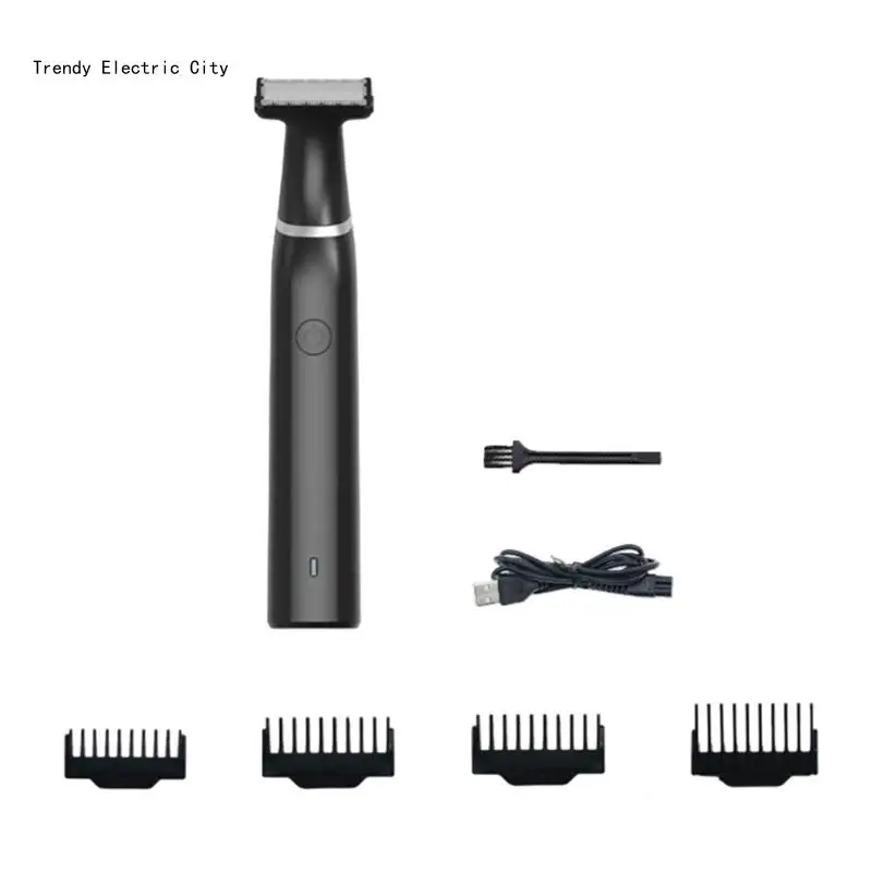 

R9CD Cordless Waterproof Groin Hair Trimmer Safety Electric Mens Body Hair Trimmer Cut Shaving Machine Hair Beard Trimmer