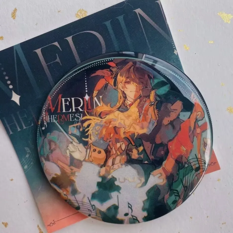 『ミステリアスマスター』バジ「水の月光の花、庭の夢のバラの花束」ブリキバジキビ周辺バッジブローチ